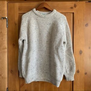 the perfect oversized oatmeal color wool sweater
